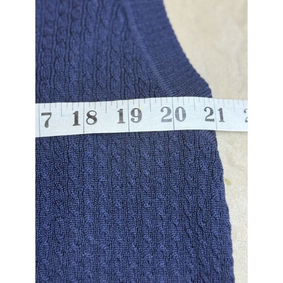 Vintage Callaway Golf Men's Cable Knit Vest 100% Merino Wool Blue Sz XL - Picture 6 of 7